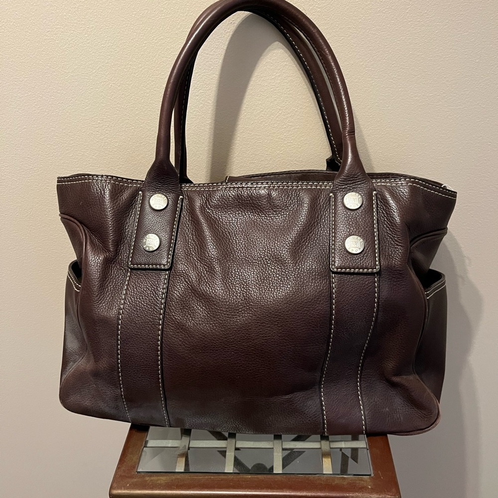 Michael Kors Brown Leather Tote Handbag